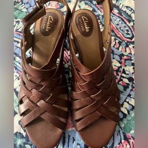 Clarks Artisan Ralene Luster heeled sandals